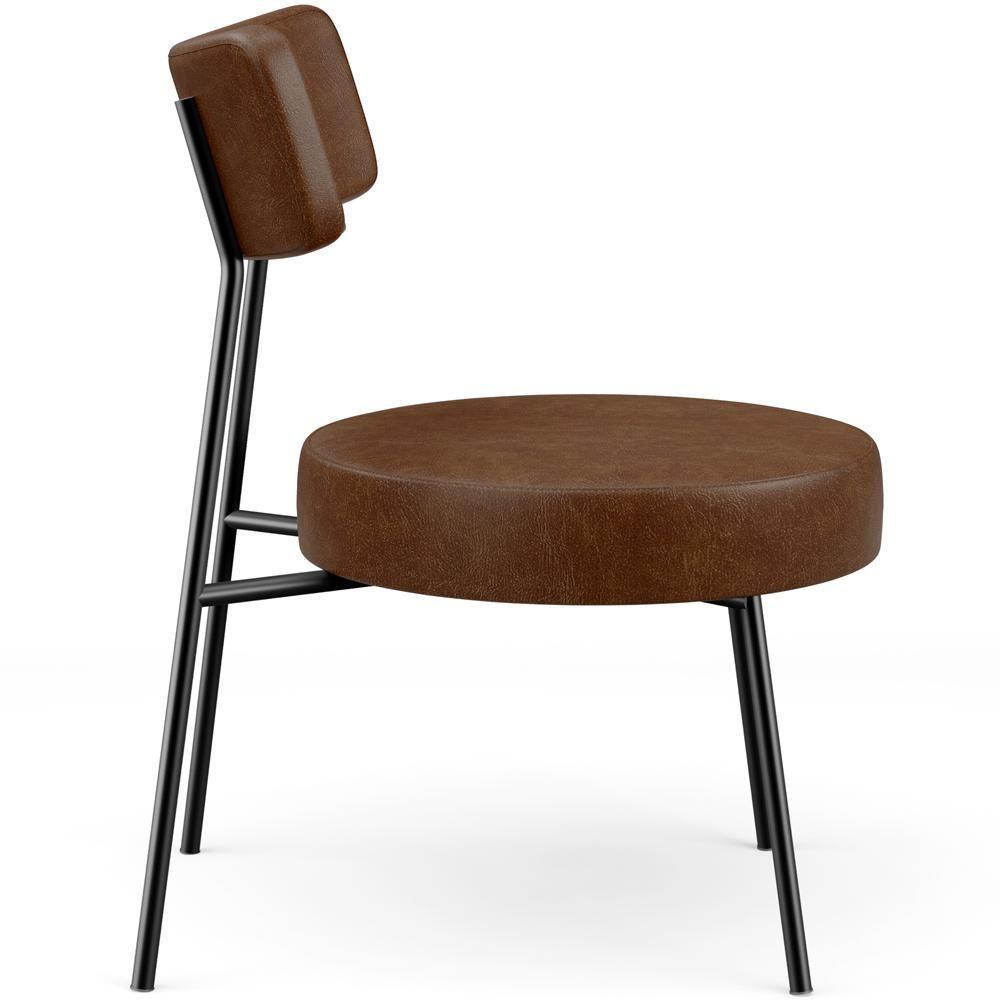 Poltrona Decorativa Base Fixa Londres L02 Couríssimo Marrom - Lyam - 2