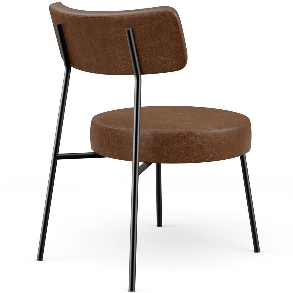 Poltrona Decorativa Base Fixa Londres L02 Couríssimo Marrom - Lyam - 4