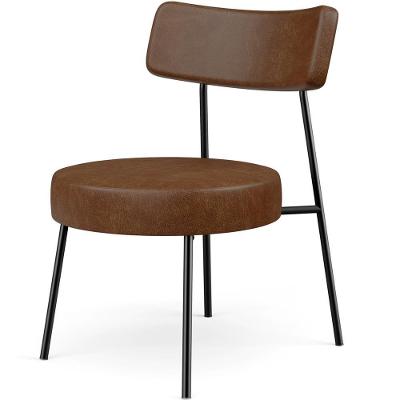 Poltrona Decorativa Londres L02 Para Sala De Estar Couríssimo Marrom Lyam Decor