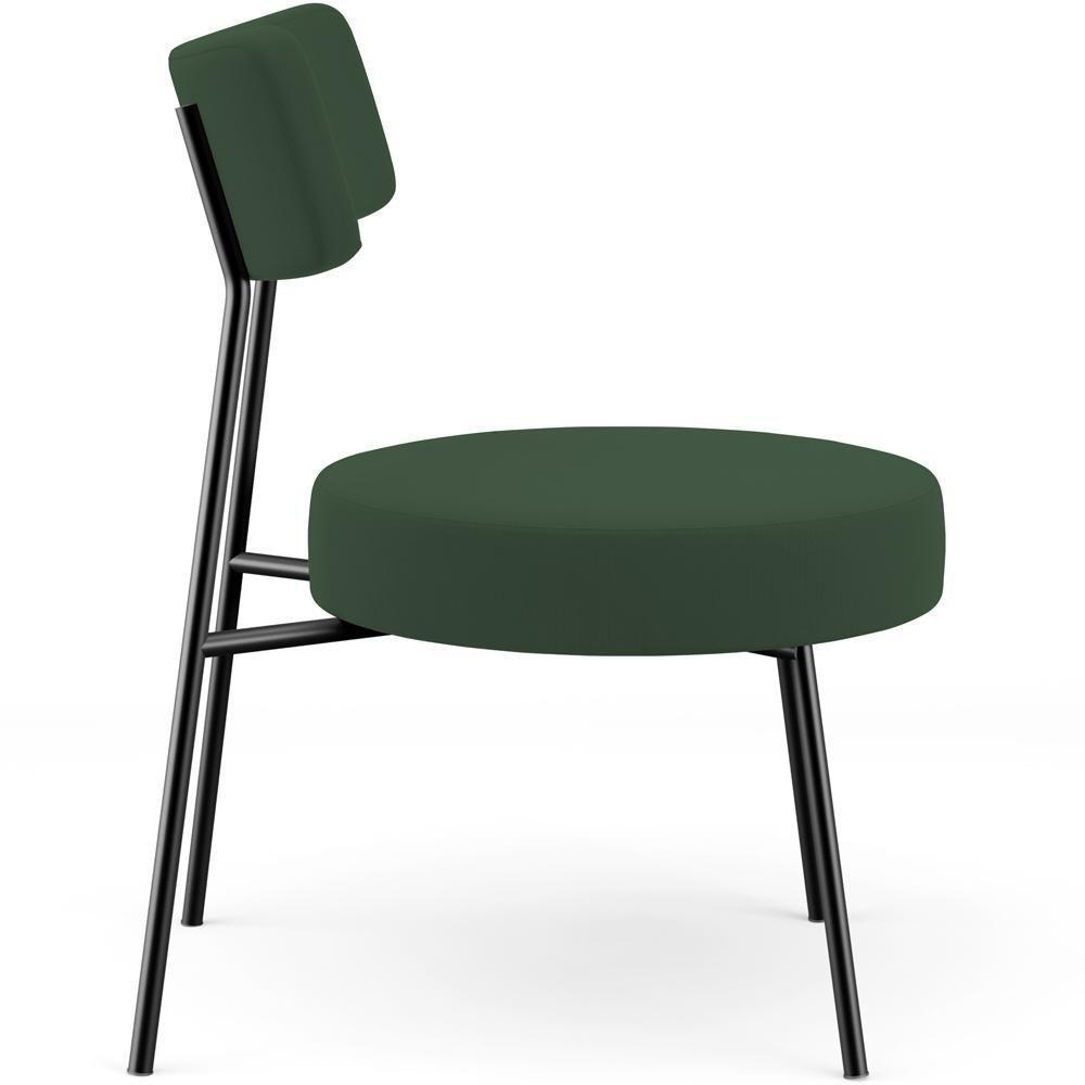 Poltrona Decorativa Base Fixa Londres L02 Suede Verde Musgo - Lyam - 2