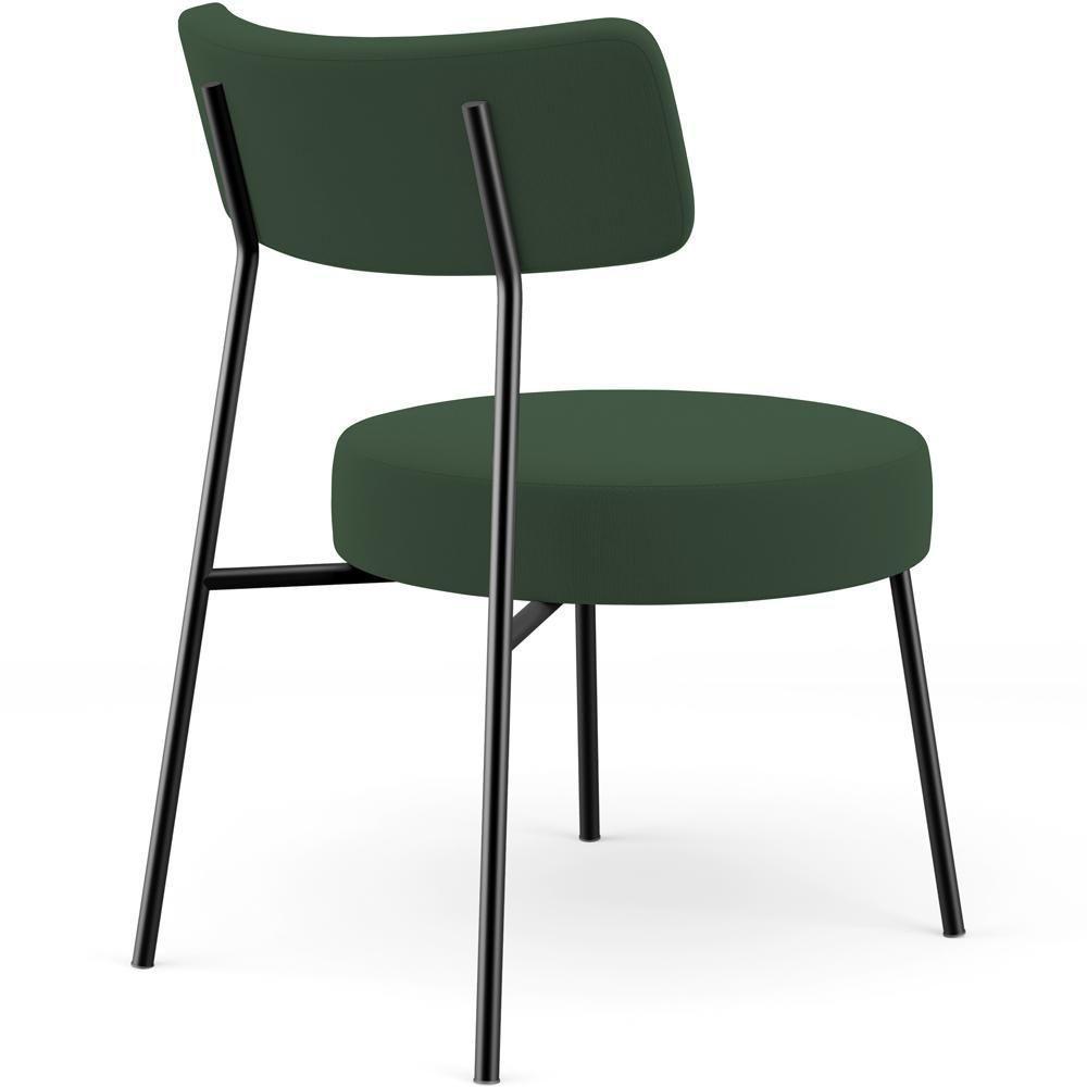 Poltrona Decorativa Base Fixa Londres L02 Suede Verde Musgo - Lyam - 4