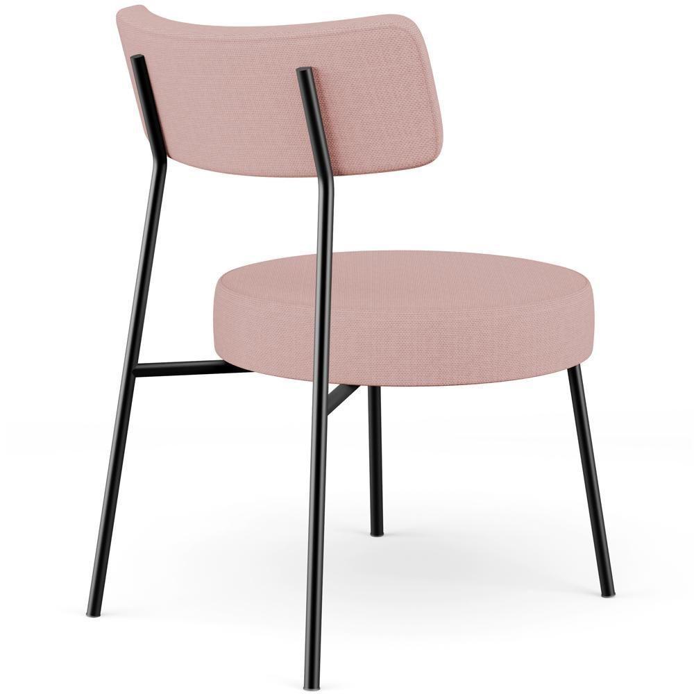 Poltrona Decorativa Base Fixa Londres L02 Linho Rosê - Lyam - 6