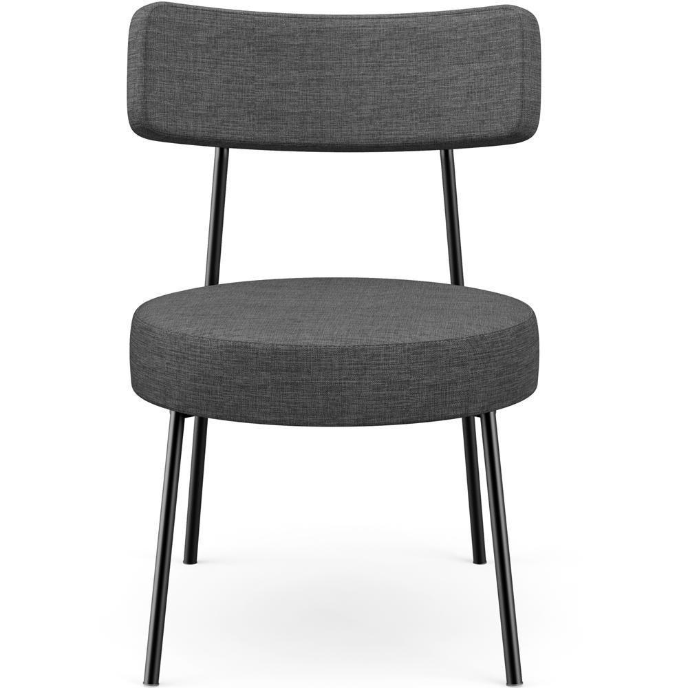 Poltrona Decorativa Base Fixa Londres L02 Linho Cinza Escuro - Lyam - 3