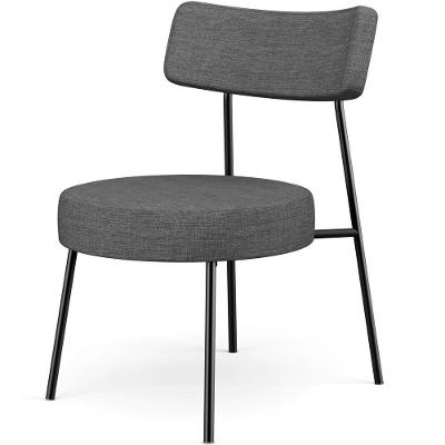 Poltrona Decorativa Londres L02 Para Sala De Estar Linho Cinza Lyam Decor
