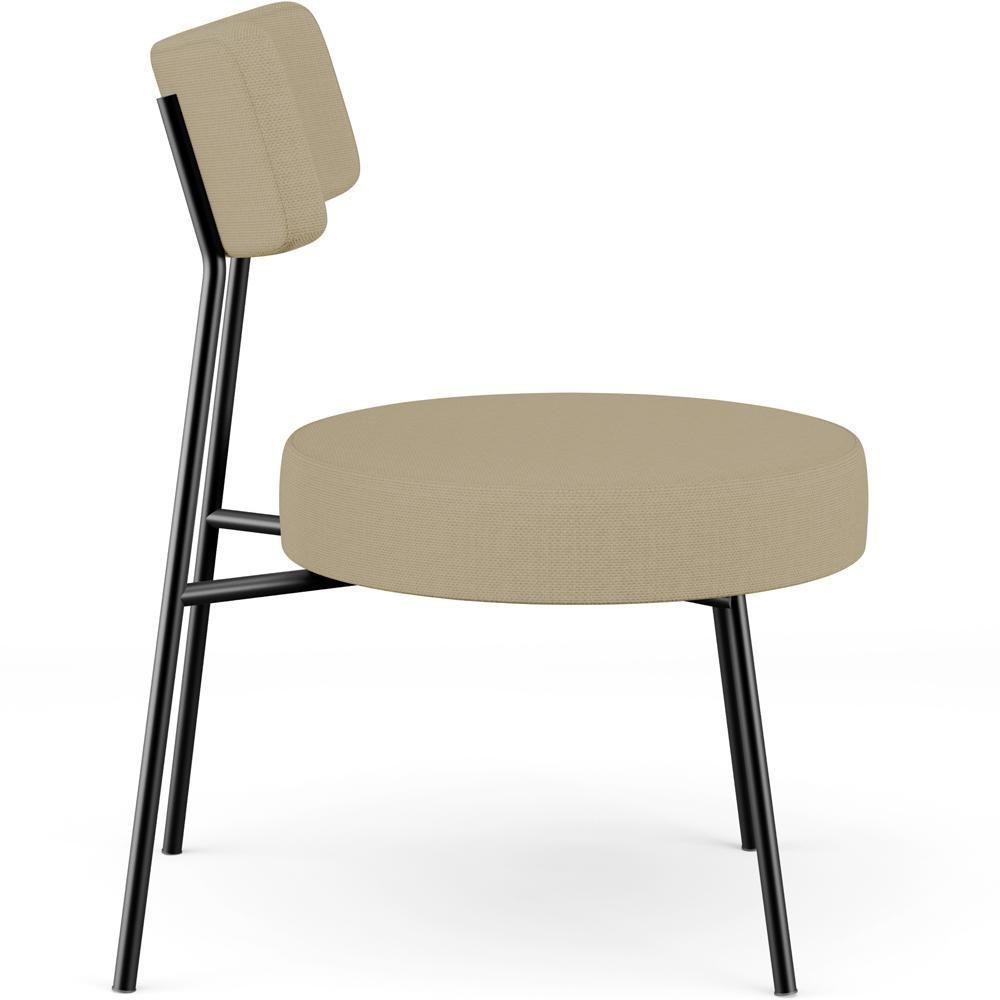 Poltrona Decorativa Base Fixa Londres L02 Linho Bege Escuro - Lyam - 2