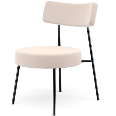Poltrona Decorativa Base Fixa Londres L02 Suede Bege - Lyam