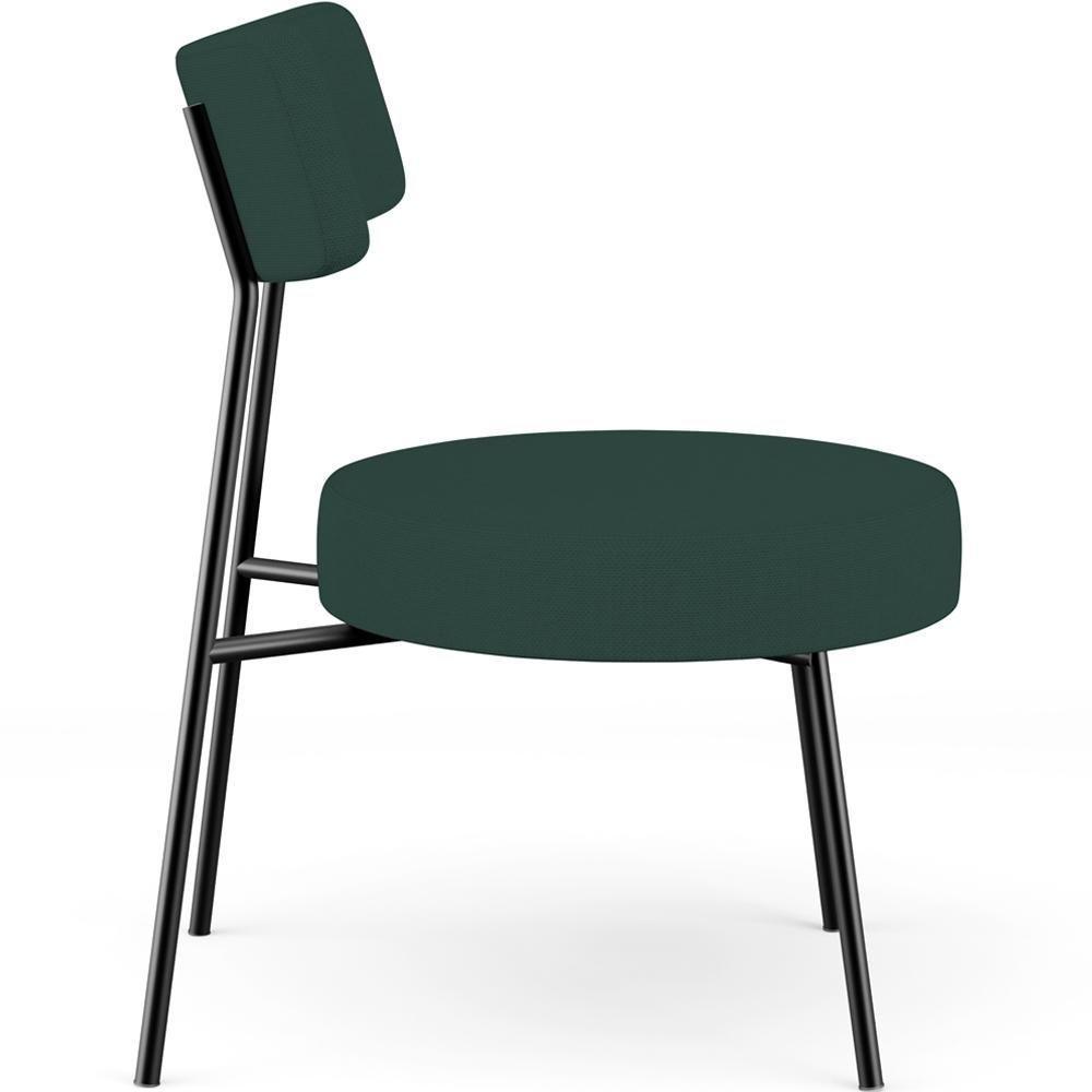 Poltrona Decorativa Base Fixa Londres L02 Linho Verde Musgo - Lyam - 2