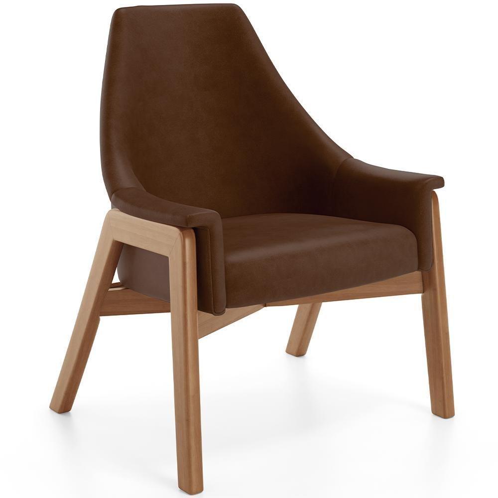 Poltrona Decorativa Sakura L02 Couríssimo Marrom - Lyam Decor - 1