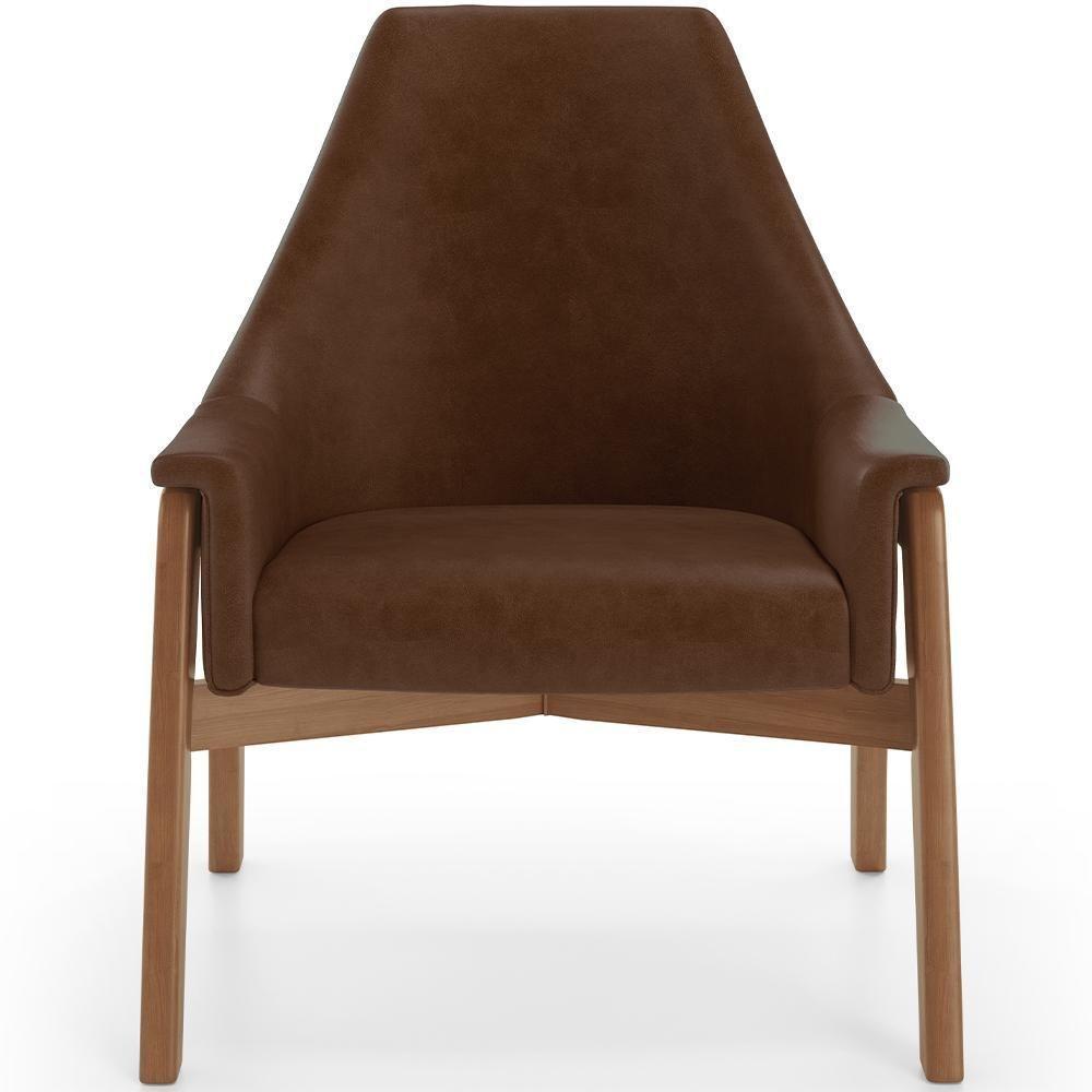 Poltrona Decorativa Sakura L02 Couríssimo Marrom - Lyam Decor - 3