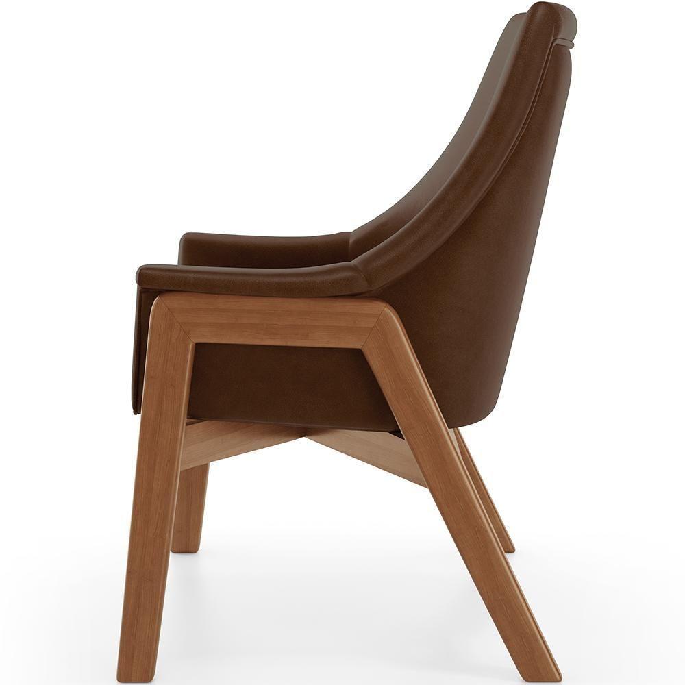 Poltrona Decorativa Sakura L02 Couríssimo Marrom - Lyam Decor - 6