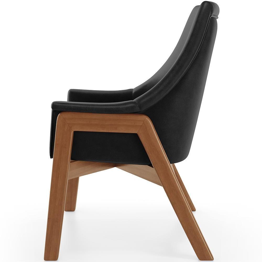 Poltrona Decorativa Sakura L02 Couríssimo Preto - Lyam Decor - 2