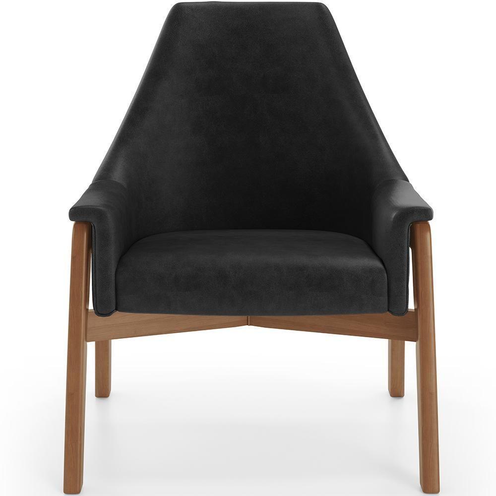 Poltrona Decorativa Sakura L02 Couríssimo Preto - Lyam Decor - 5