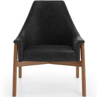 Poltrona Decorativa Sakura L02 Couríssimo Preto - Lyam Decor - 5