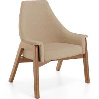 Poltrona Decorativa Sakura L02 Linho Bege Escuro - Lyam Decor - 1