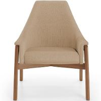 Poltrona Decorativa Sakura L02 Linho Bege Escuro - Lyam Decor - 5