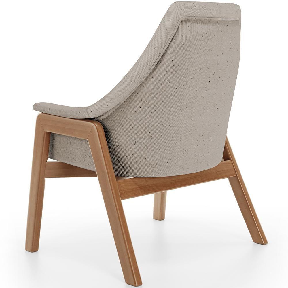 Poltrona Decorativa Sakura L02 Linho Bege - Lyam Decor - 4