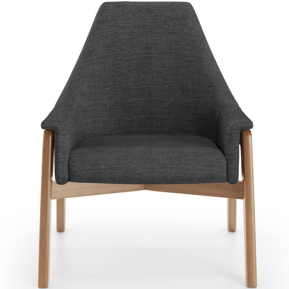 Poltrona Decorativa Sakura L02 Linho Cinza Escuro - Lyam Decor - 5