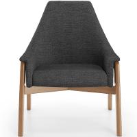 Poltrona Decorativa Sakura L02 Linho Cinza Escuro - Lyam Decor - 5