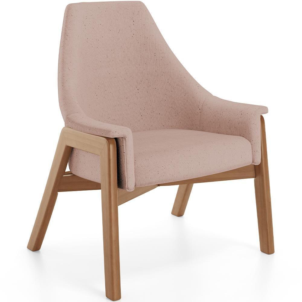 Poltrona Decorativa Sakura L02 Linho Rosê - Lyam Decor - 1