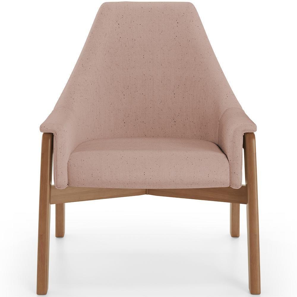 Poltrona Decorativa Sakura L02 Linho Rosê - Lyam Decor - 5