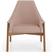 Poltrona Decorativa Sakura L02 Linho Rosê - Lyam Decor - 5