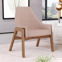 Poltrona Decorativa Sakura L02 Linho Rosê - Lyam Decor - 6