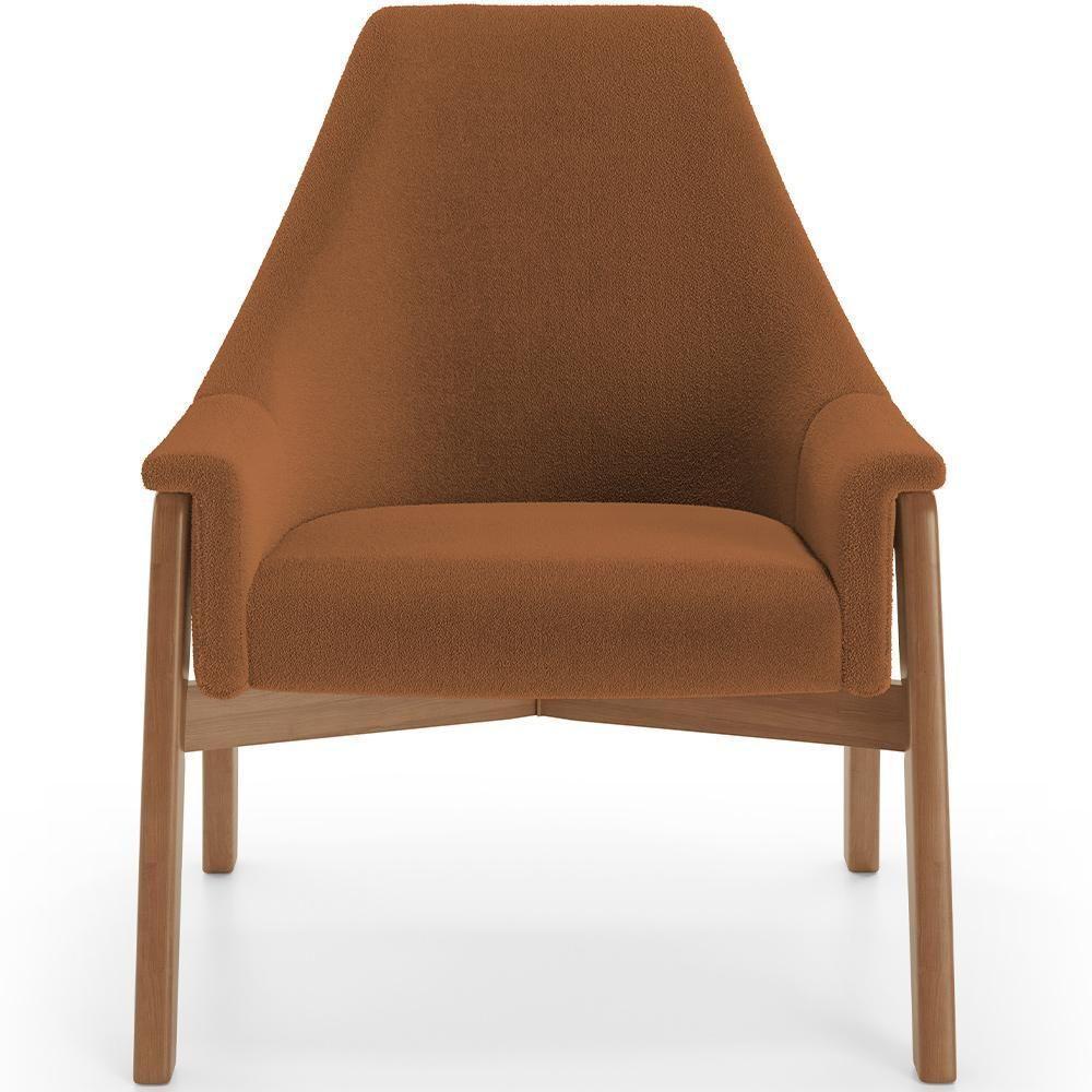 Kit 02 Poltronas Decorativa Sakura L02 Bouclê Terracota - Lyam Decor - 5