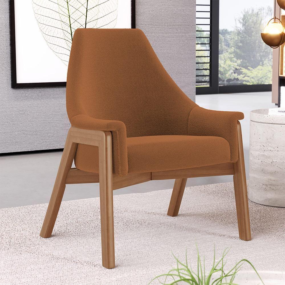 Kit 02 Poltronas Decorativa Sakura L02 Bouclê Terracota - Lyam Decor - 6