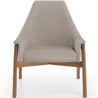 Kit 02 Poltronas Decorativa Sakura L02 Linho Bege - Lyam Decor - 5