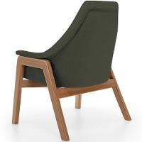 Kit 02 Poltronas Decorativa Sakura L02 Linho Verde Musgo - Lyam Decor - 5