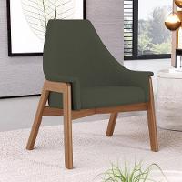 Kit 02 Poltronas Decorativa Sakura L02 Linho Verde Musgo - Lyam Decor - 7