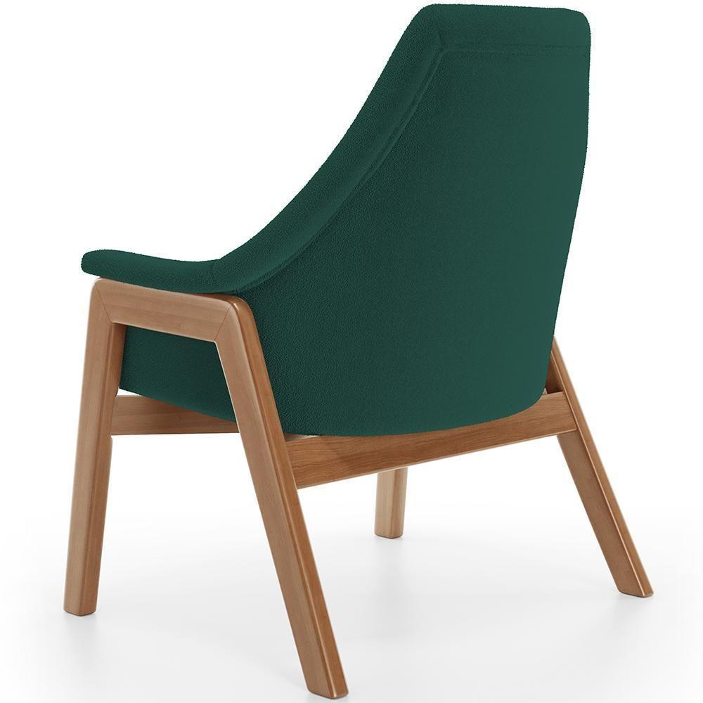 Kit 02 Poltronas Decorativa Sakura L02 Bouclê Verde - Lyam Decor - 2