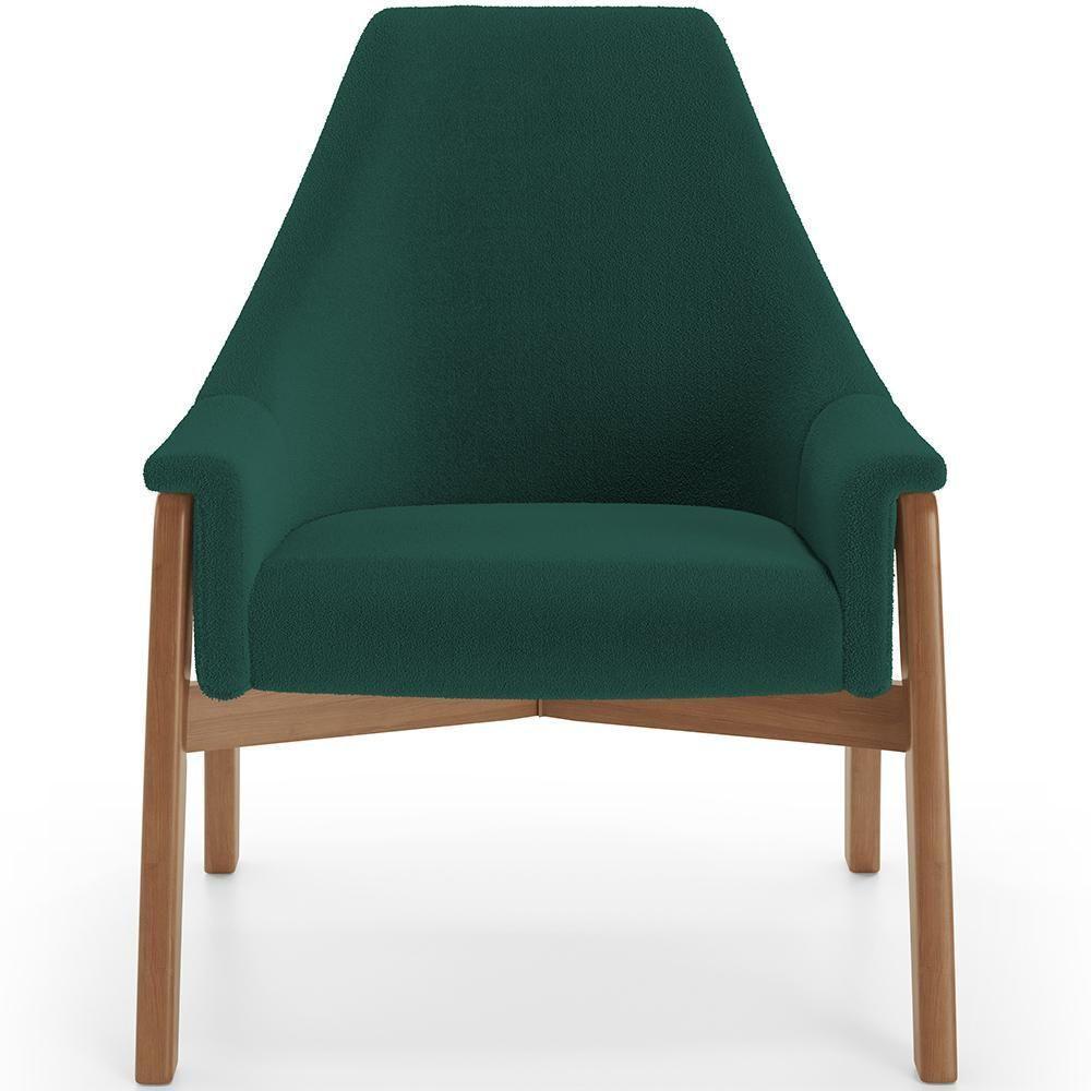 Kit 02 Poltronas Decorativa Sakura L02 Bouclê Verde - Lyam Decor - 6