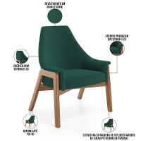 Kit 02 Poltronas Decorativa Sakura L02 Bouclê Verde - Lyam Decor - 5