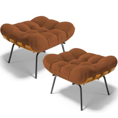 Kit 02 Puffs Decorativos Costela L02 Terracota - Lyam Decor