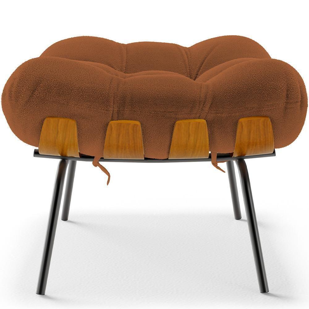 Poltrona Costela L02 Com Puff Terracota - Lyam Decor - 9