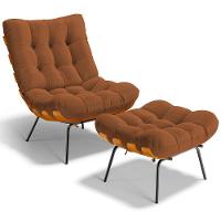 Poltrona Costela L02 Com Puff Terracota - Lyam Decor - 1