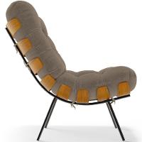 Kit 2 Poltronas Decorativas Costela L02 Bouclê Bege - Lyam Decor - 2