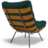 Kit 2 Poltronas Decorativas Costela L02 Bouclê Verde - Lyam Decor