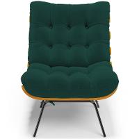 Kit 2 Poltronas Decorativas Costela L02 Bouclê Verde - Lyam Decor - 5