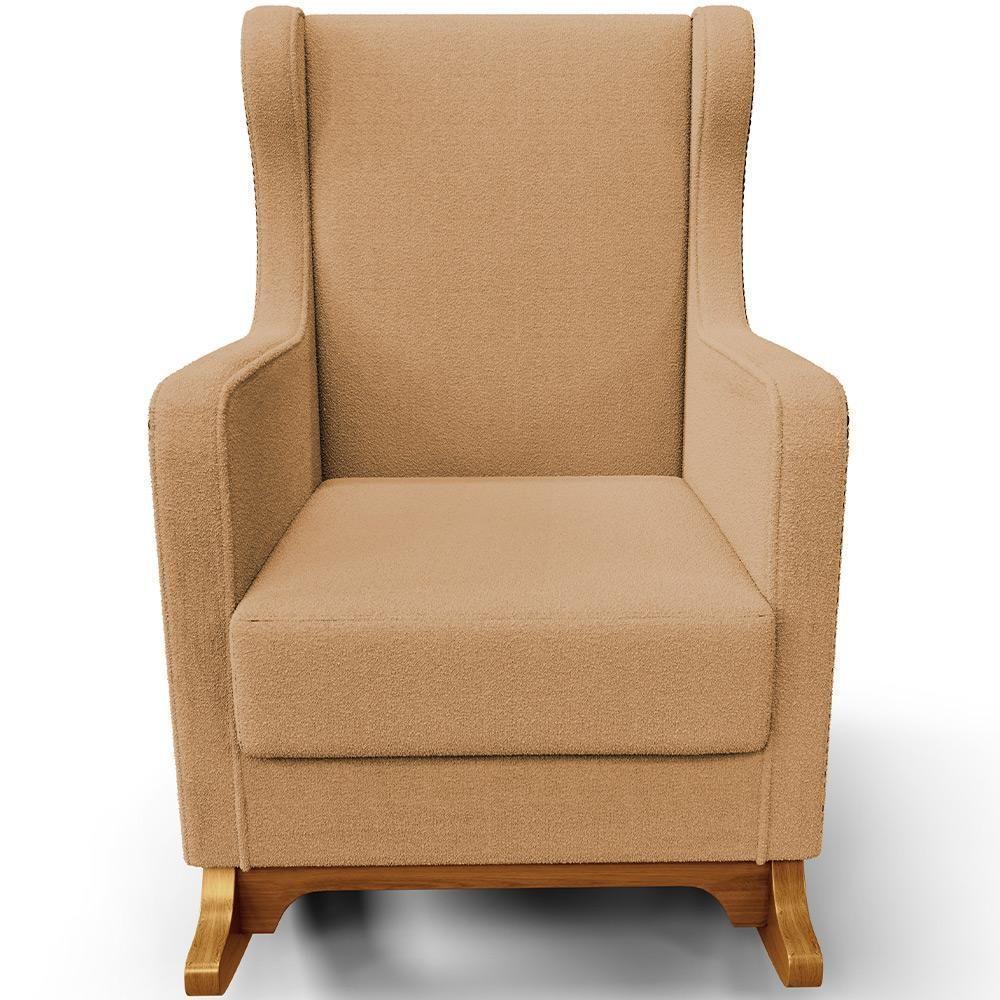 Poltrona De Amamentação Com Balanço Mavie L02 Bouclê Mostarda - Lyam Decor - 5