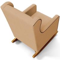 Poltrona De Amamentação Com Balanço Mavie L02 Bouclê Mostarda - Lyam Decor - 2