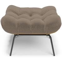 Poltrona Costela L02 Com Puff Bouclê Bege - Lyam Decor - 7