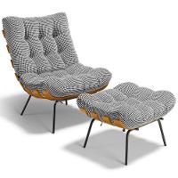 Poltrona Costela L02 Com Puff Pied Poule - Lyam Decor - 1