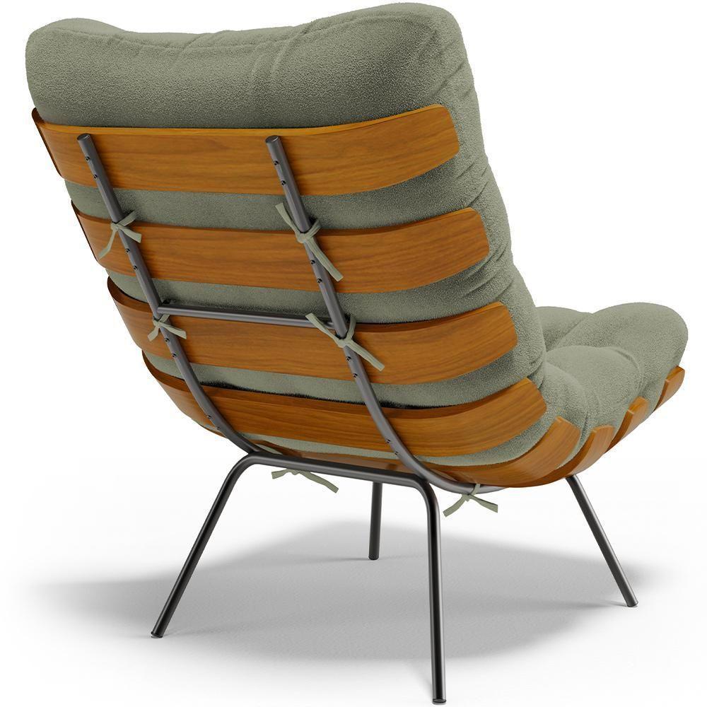Poltrona Costela L02 Com Puff Bouclê Oliva - Lyam Decor - 2