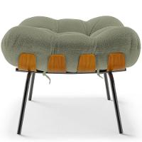 Poltrona Costela L02 Com Puff Bouclê Oliva - Lyam Decor - 6