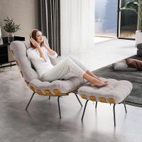 Poltrona Costela L02 Com Puff Linho Bege - Lyam Decor - 9