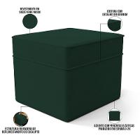 Poltrona De Amamentação Com Balanço E Puff Mavie L02 Suede Verde Musgo - Lyam Decor - 5