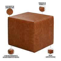 Poltrona De Amamentação Com Balanço E Puff Ravena W01 Couríssimo Camel - Lyam Decor - 5