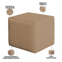 Poltrona De Amamentação Com Balanço E Puff Ravena W01 Linho Bege Escuro - Lyam Decor - 5